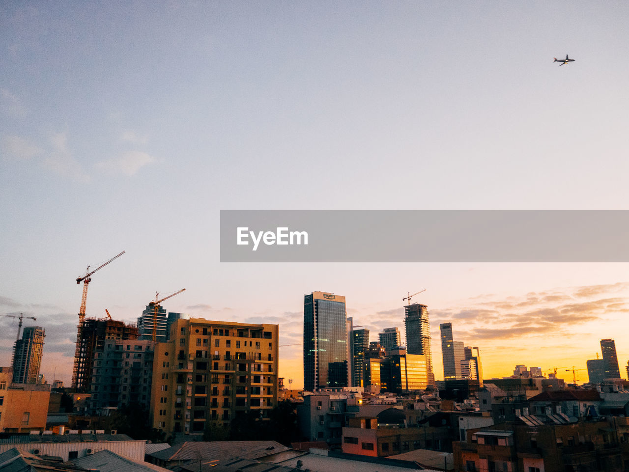 Cityscape at sunset