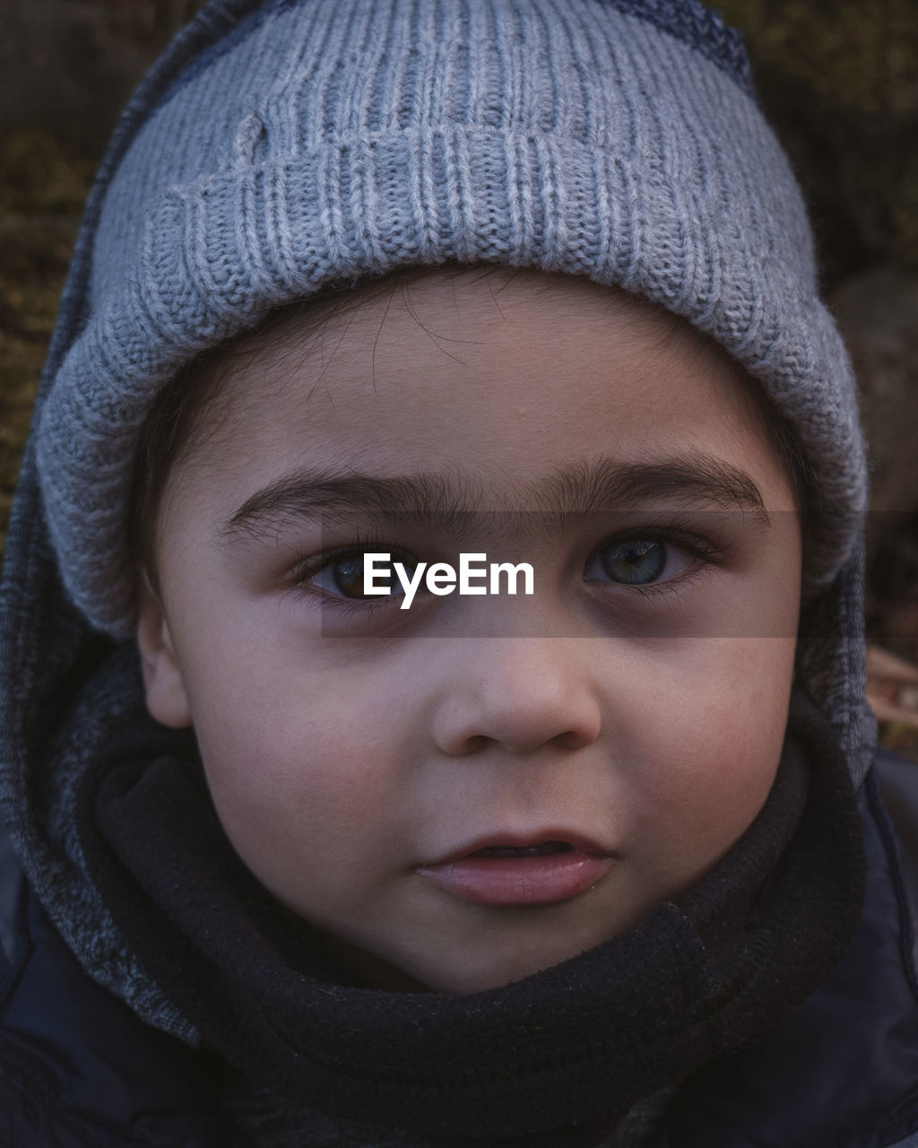 Portrait of children with blue eyes