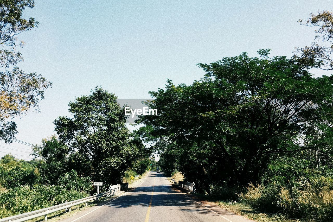 ROAD AMIDST TREES AGAINST SKY