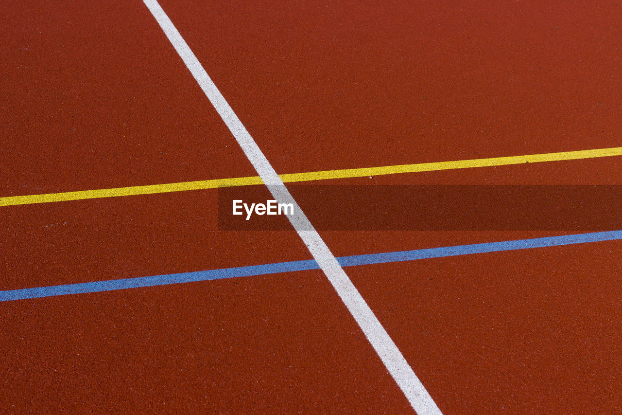 Full frame shot of track and field