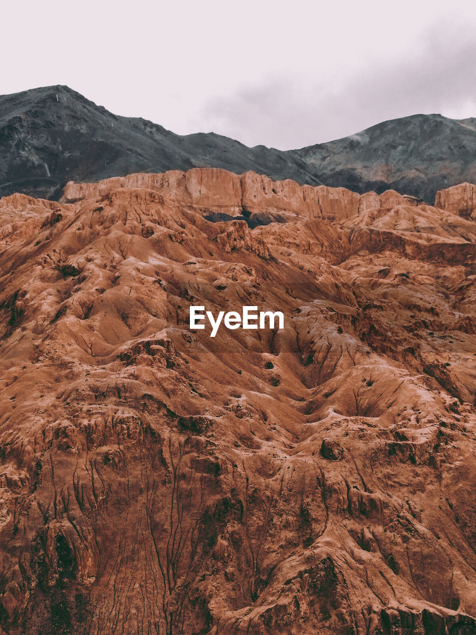 Scenic view of rock formation against sky