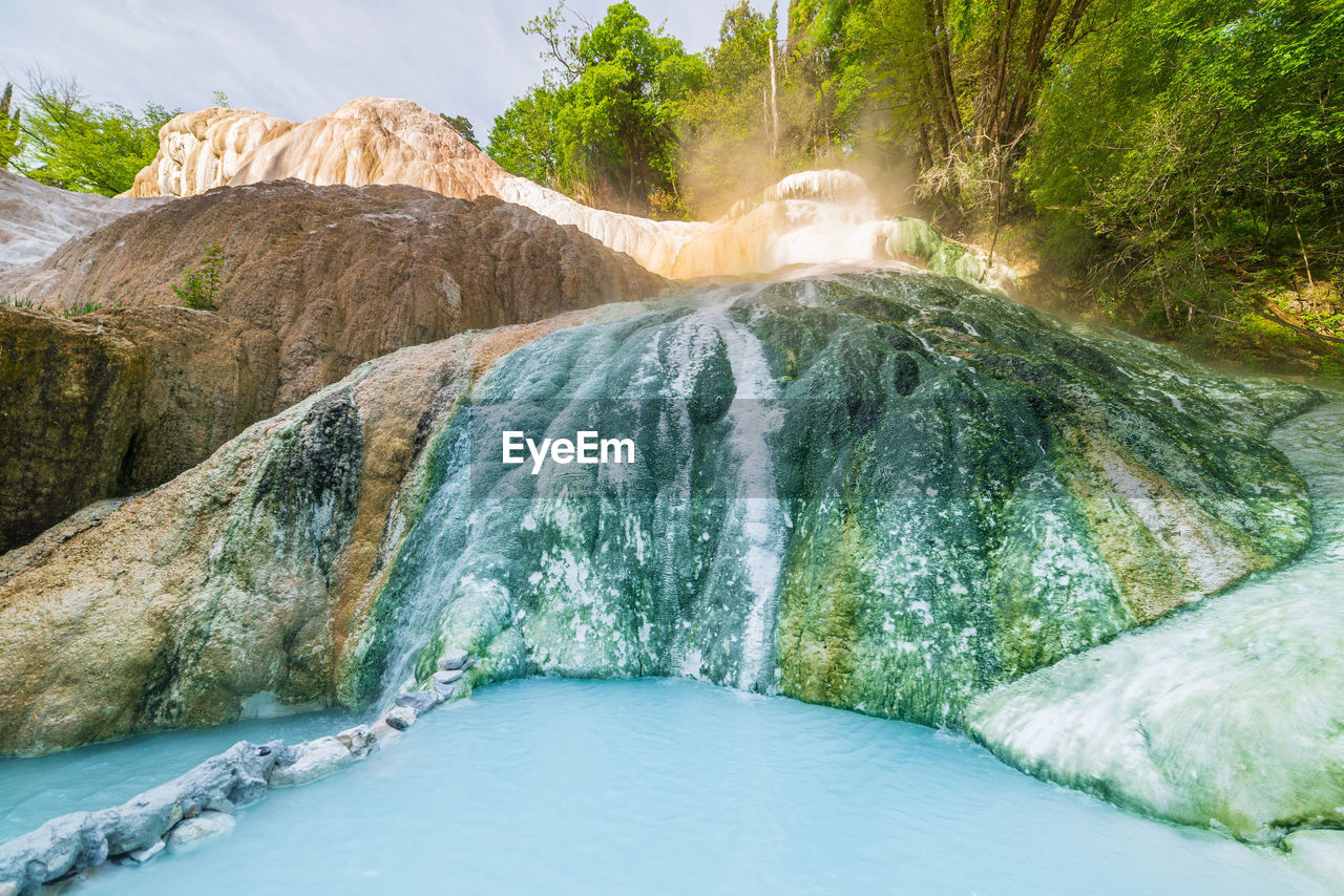 panoramic view of waterfall