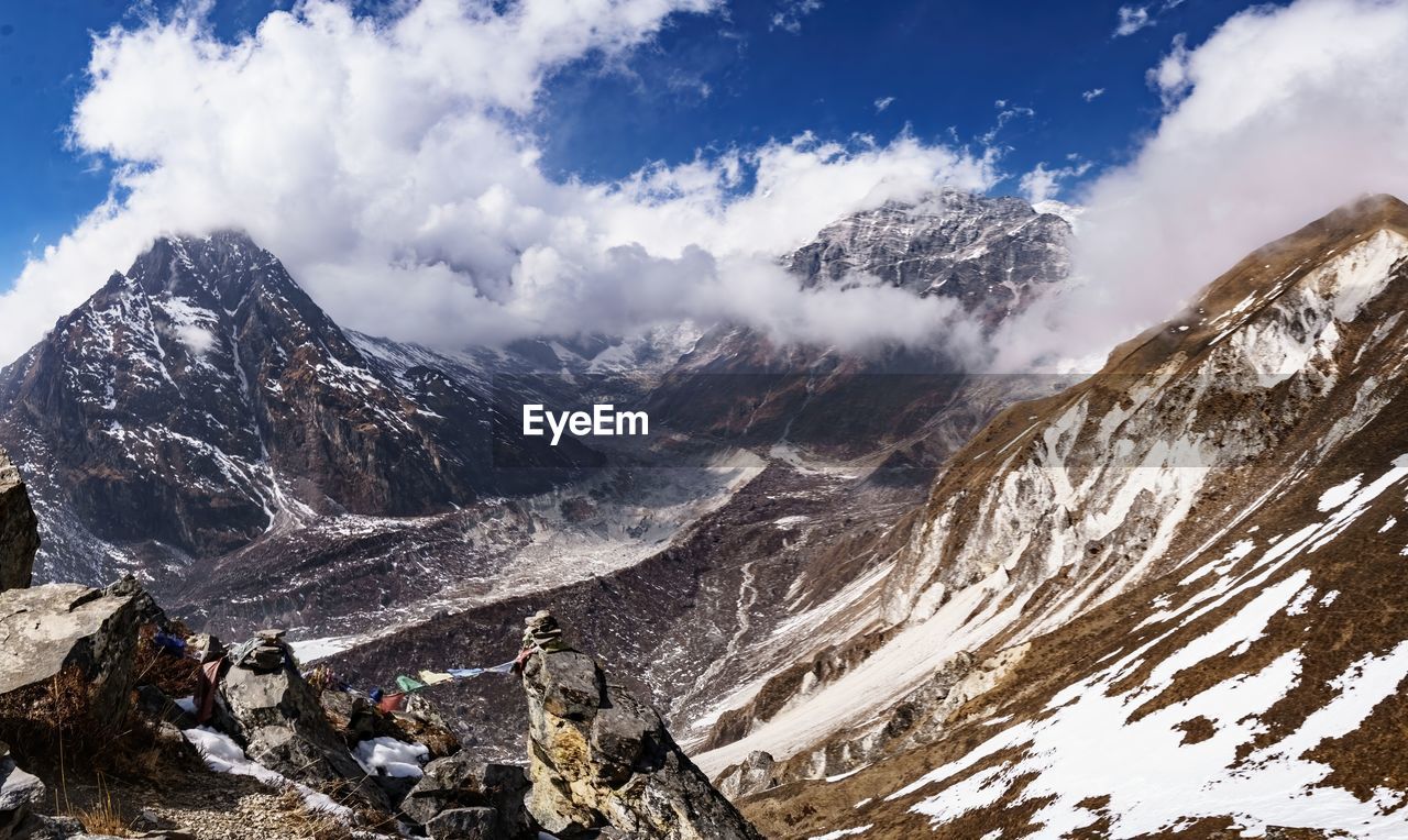 View onto langtang lirung glacier