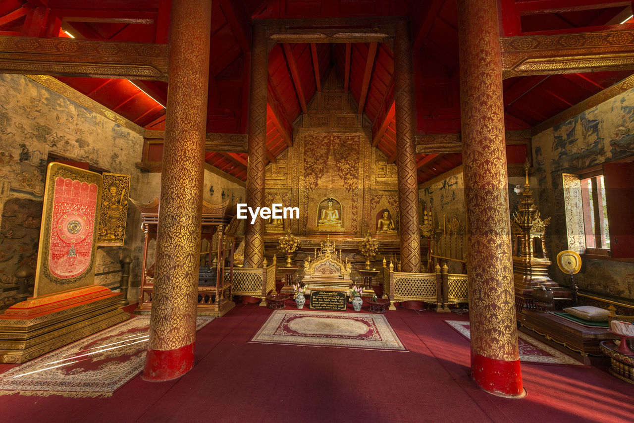 INTERIOR OF ILLUMINATED CATHEDRAL