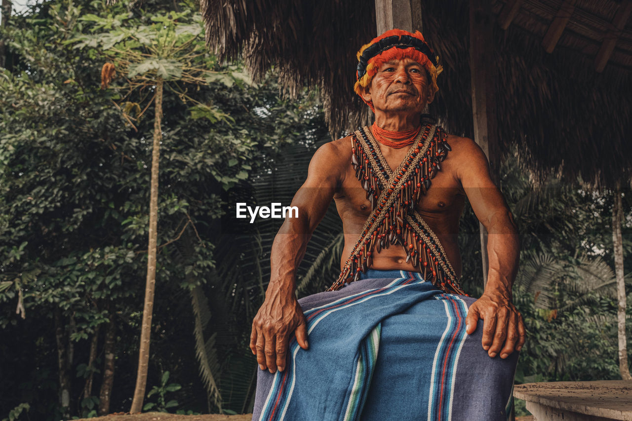 Portrait of an amazon tribe chief