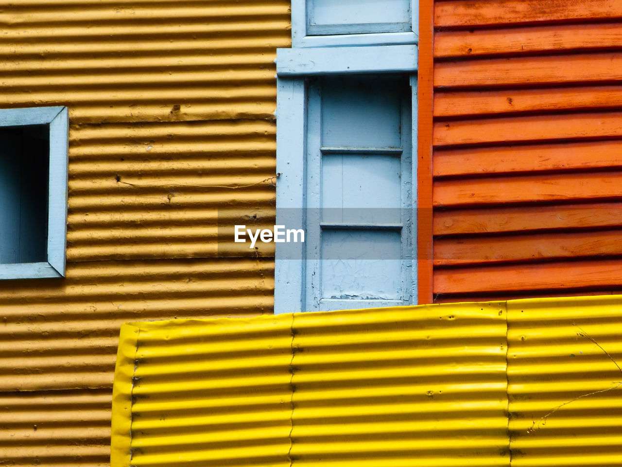 Full frame shot of corrugated house