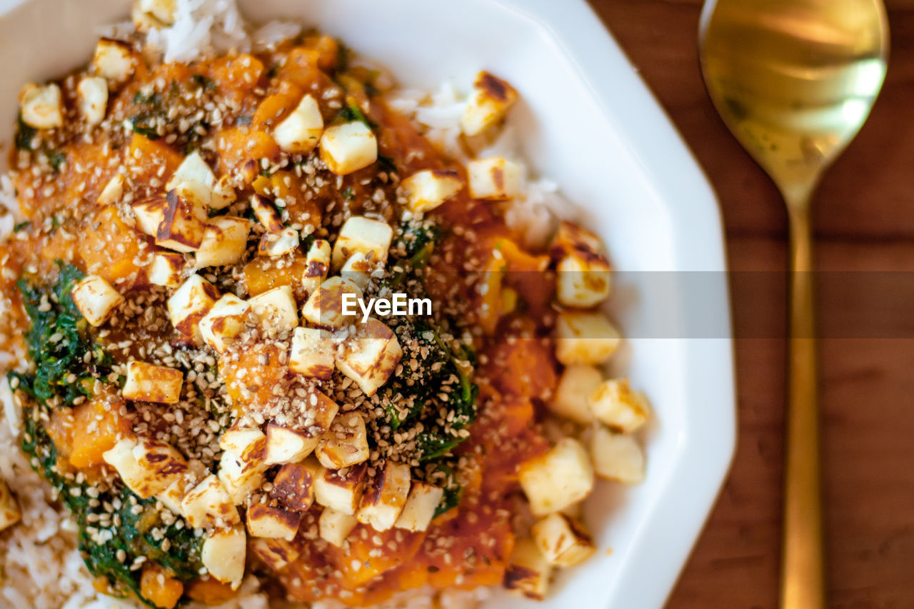 Ayurvedic sweet potato curry meal