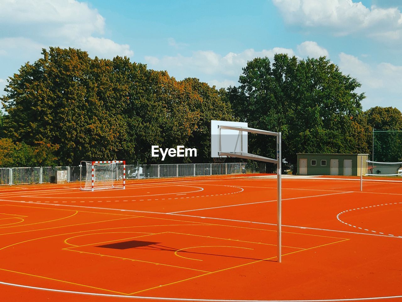 View of basketball hoop against sky