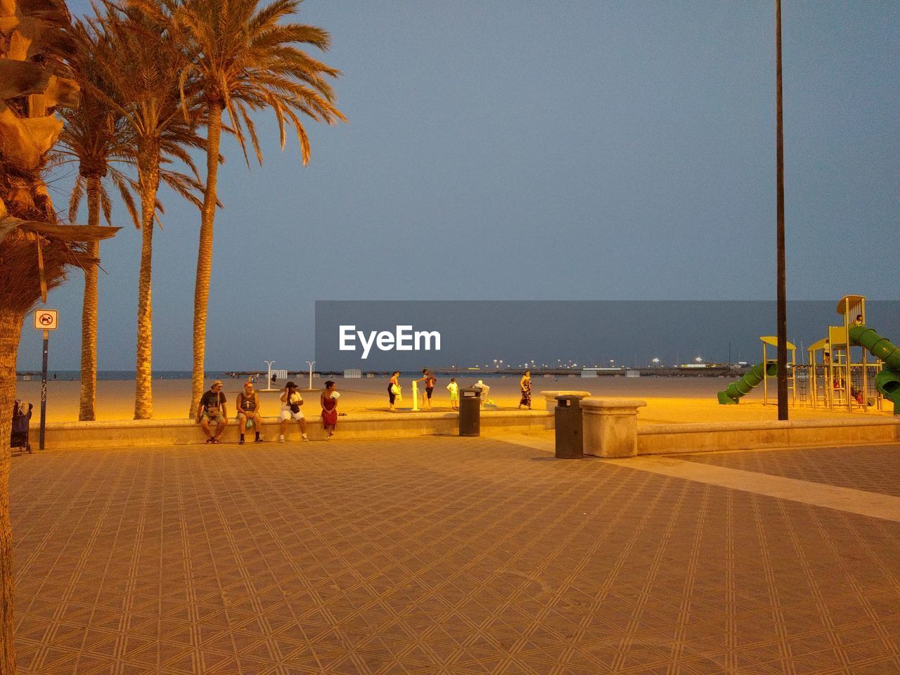 VIEW OF BEACH AGAINST CLEAR SKY