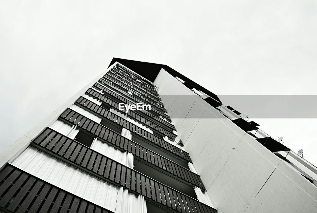 Low angle view of building against clear sky