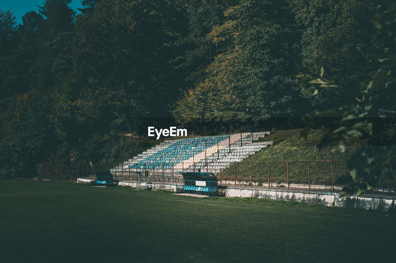 View of soccer field