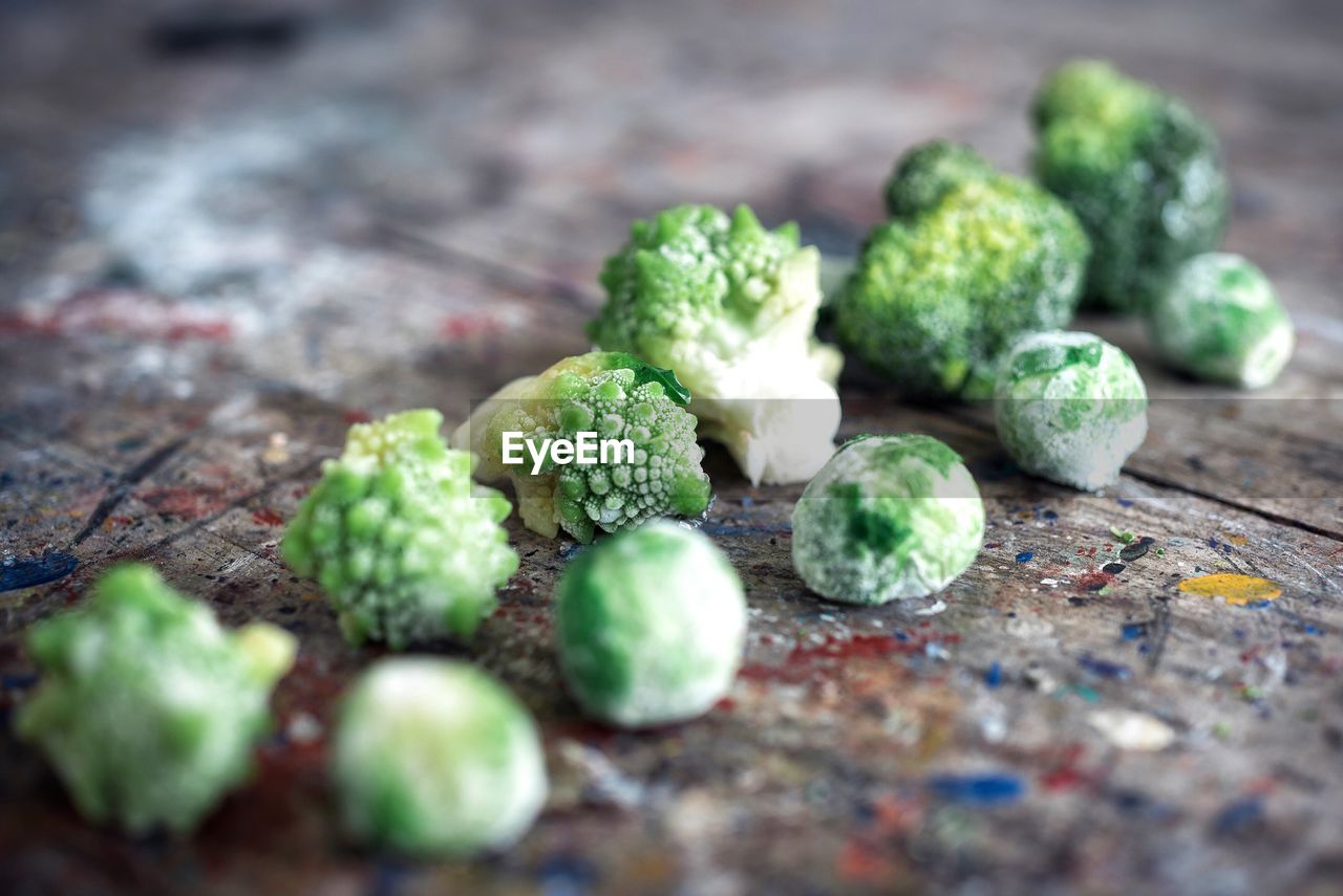 Close-up of broccoli on table