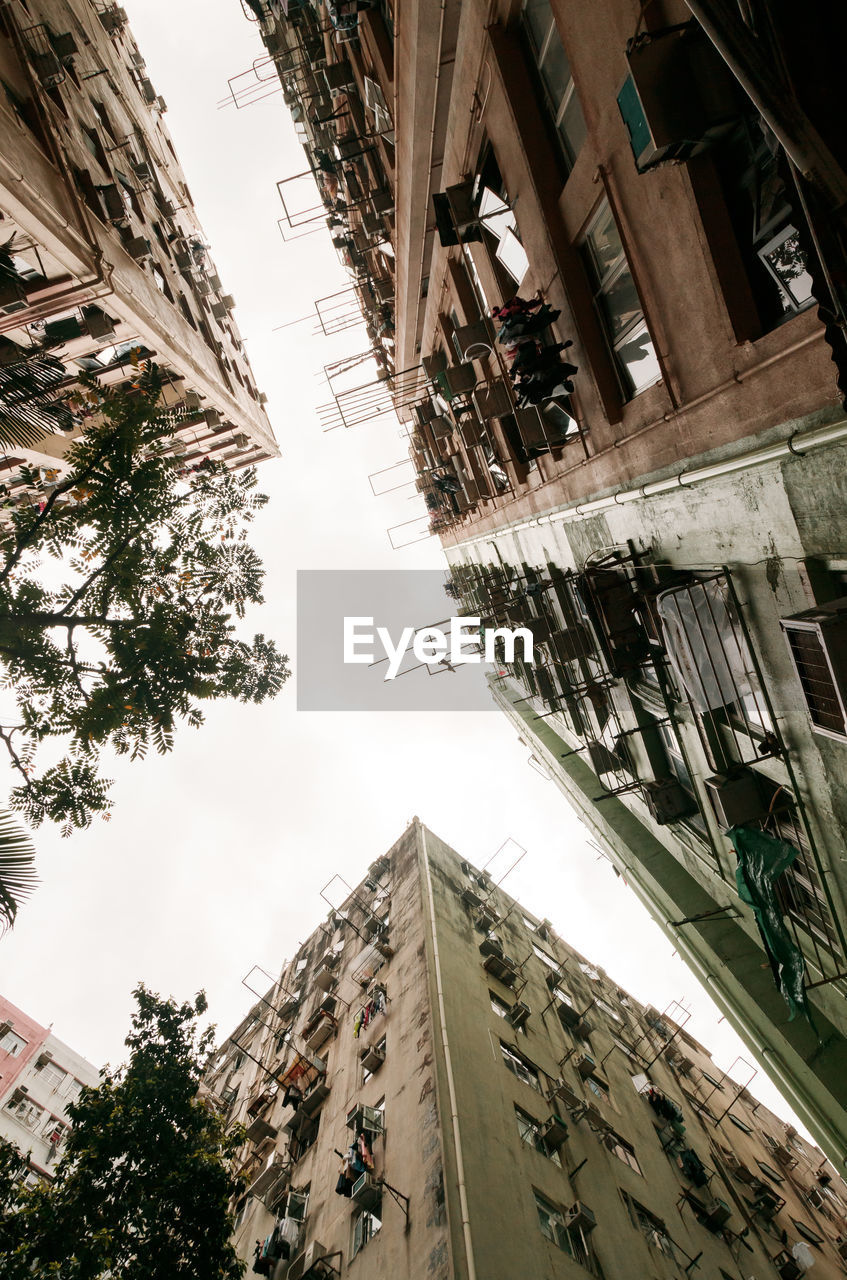 High angle view of street amidst buildings in city