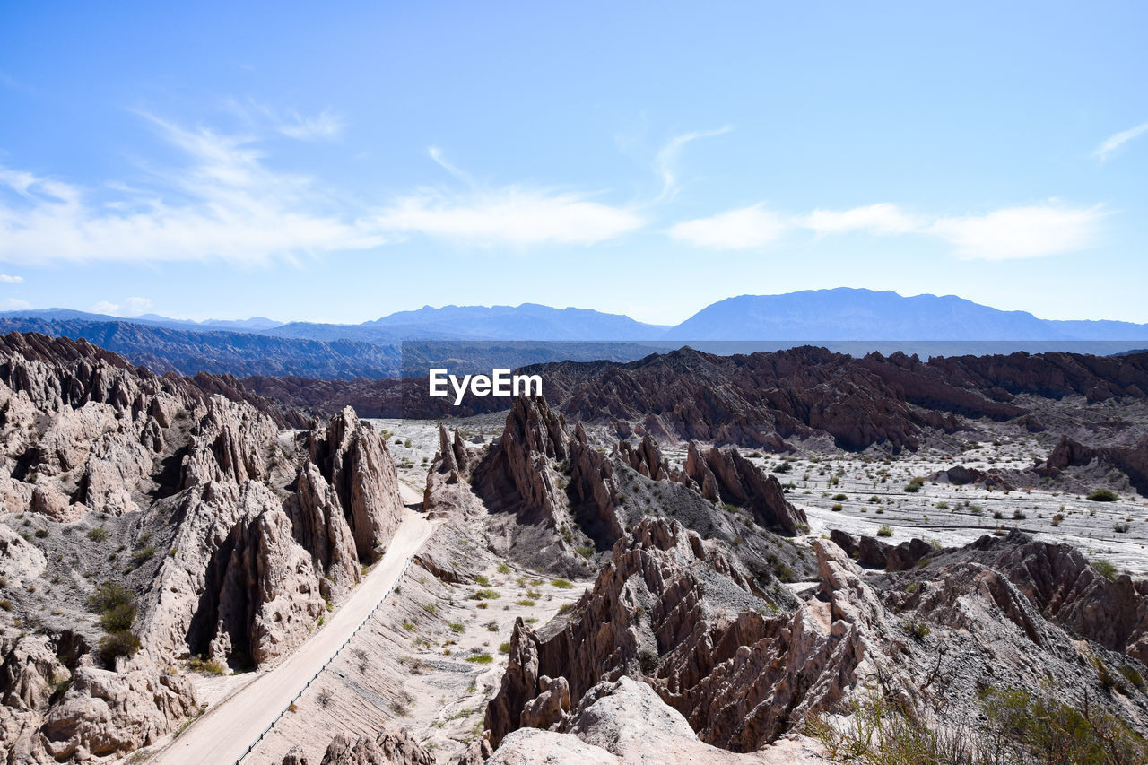 Panoramic view of mountains against sky