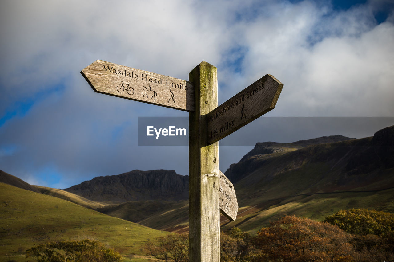 Scafell pike with sign