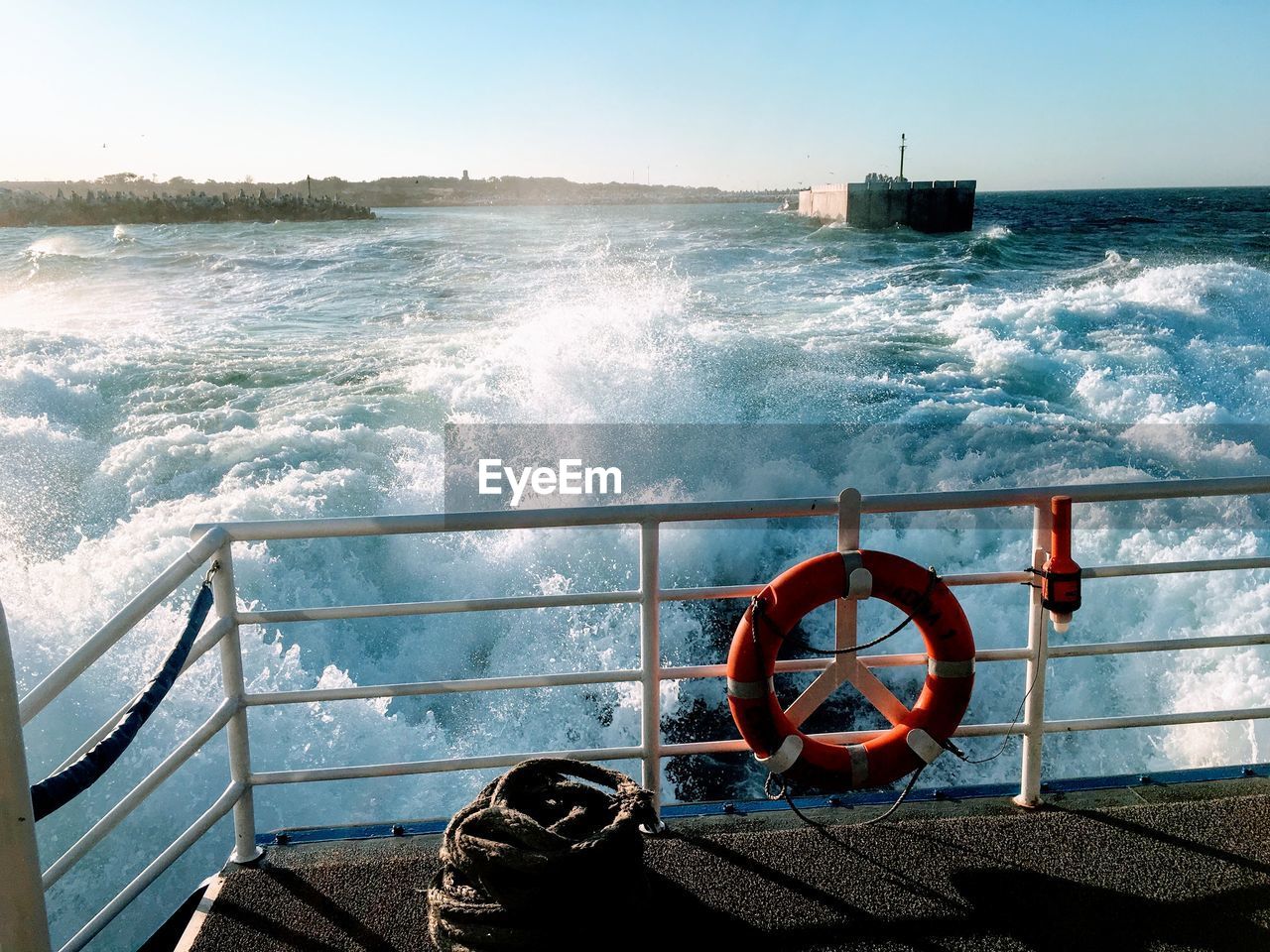 Leaving robben island via a boat