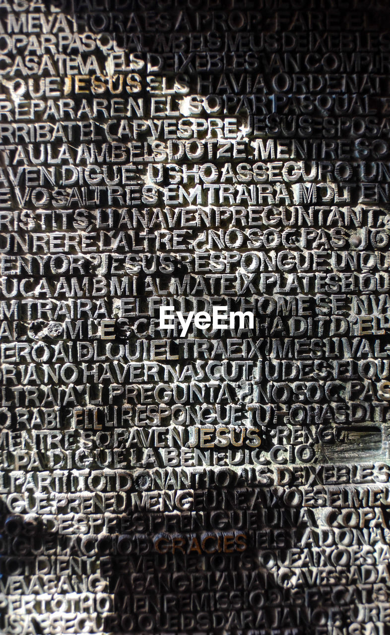 Full frame shot of text