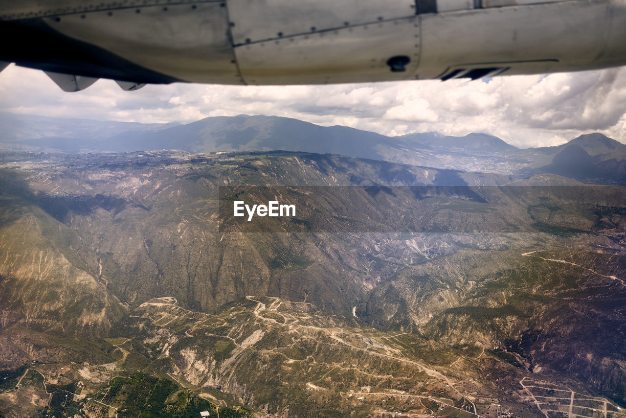 Aerial view of landscape against sky