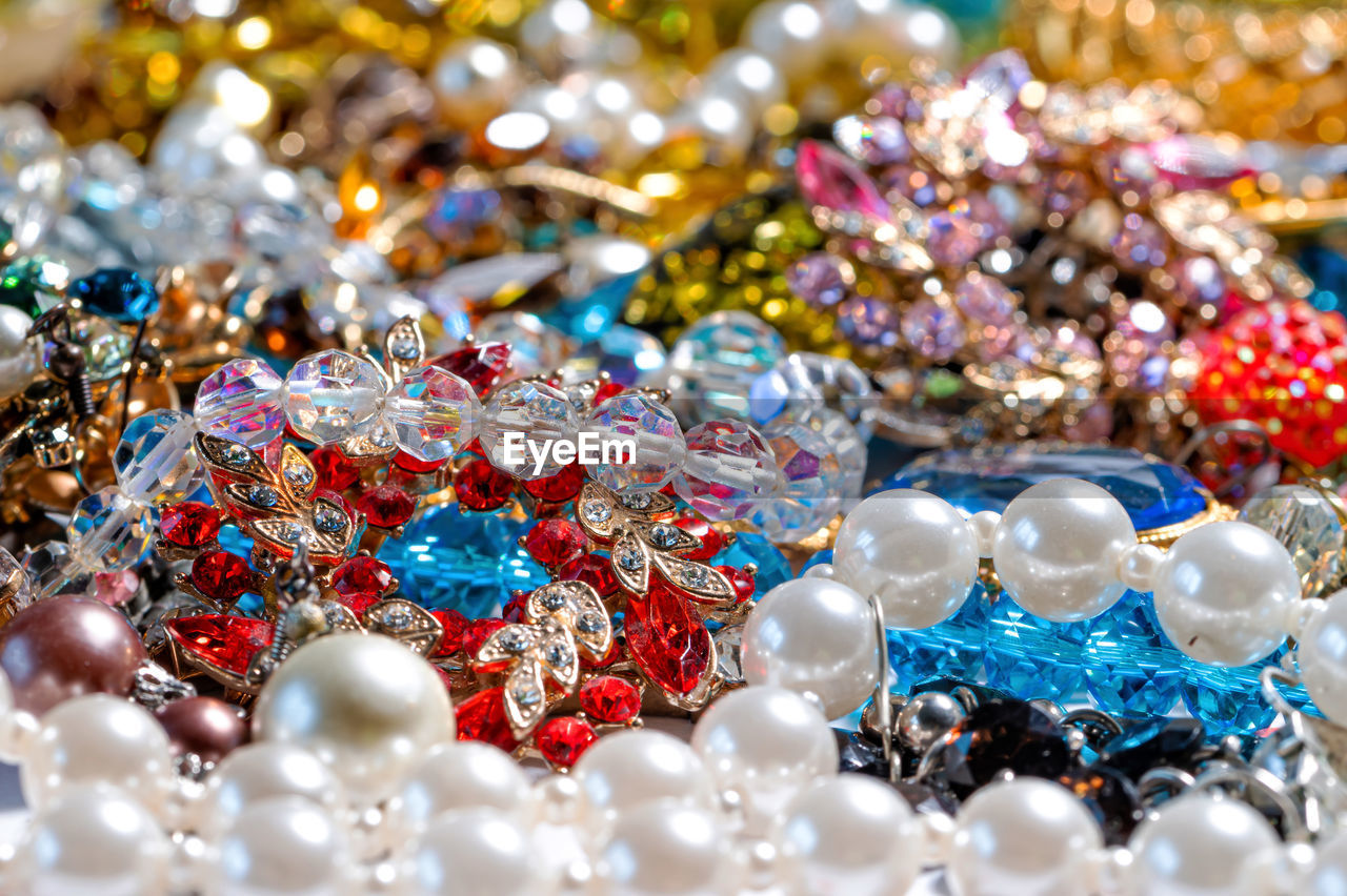 Close-up of multi colored bracelets