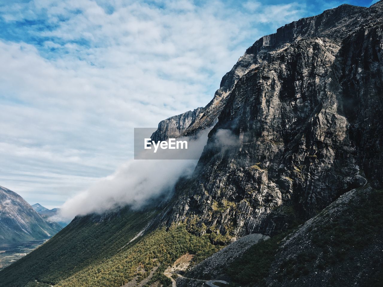 Scenic view of mountain against sky