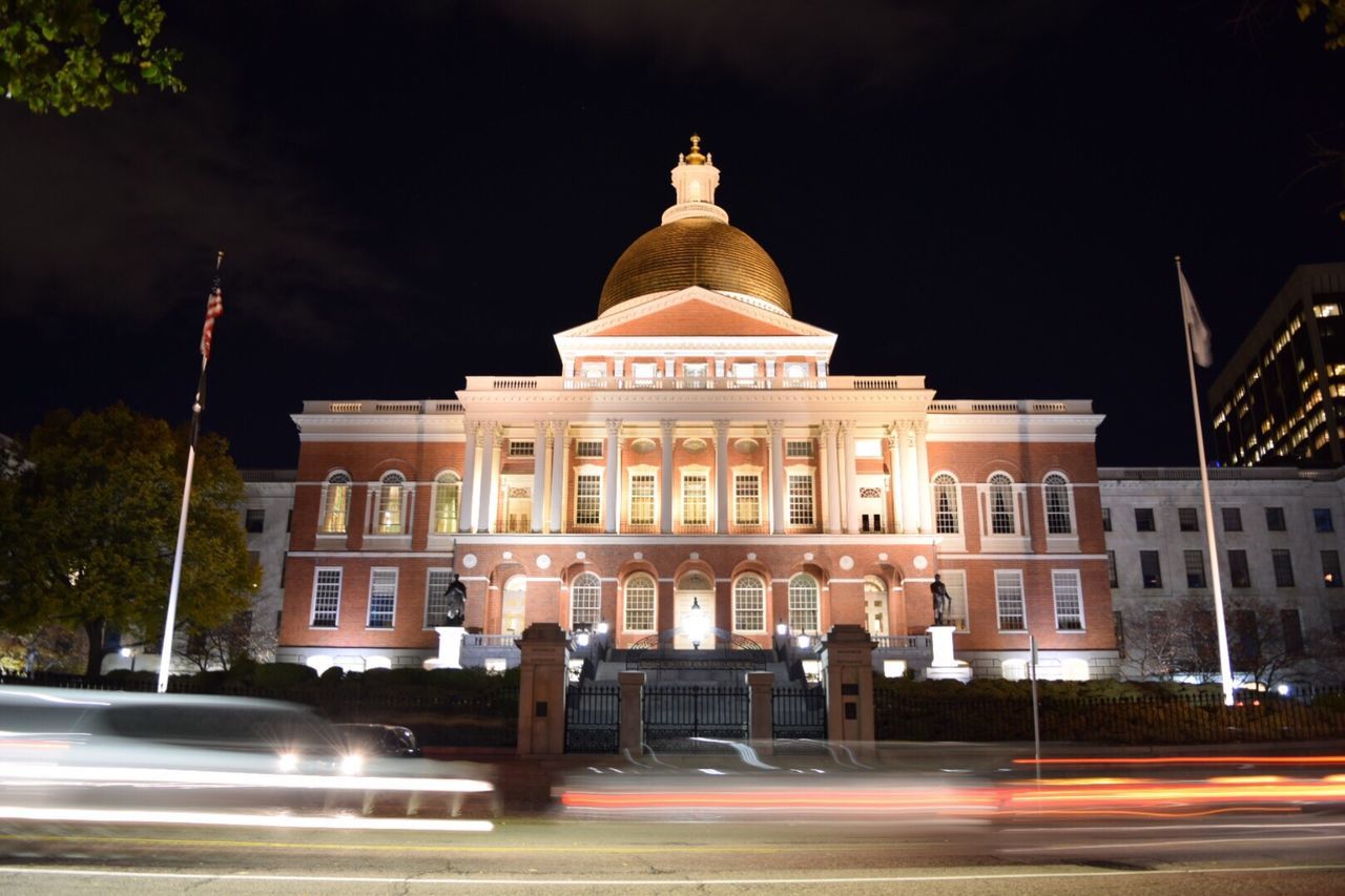 BUILDINGS AT NIGHT