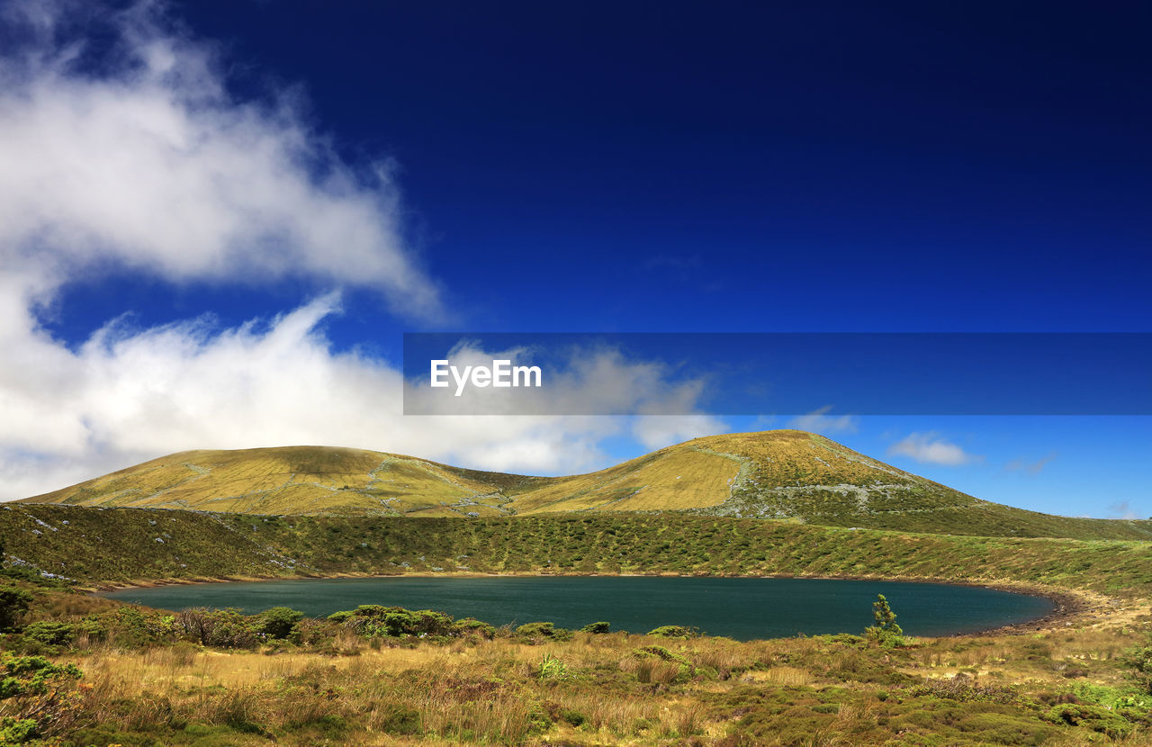 View of mountain against cloudy sky