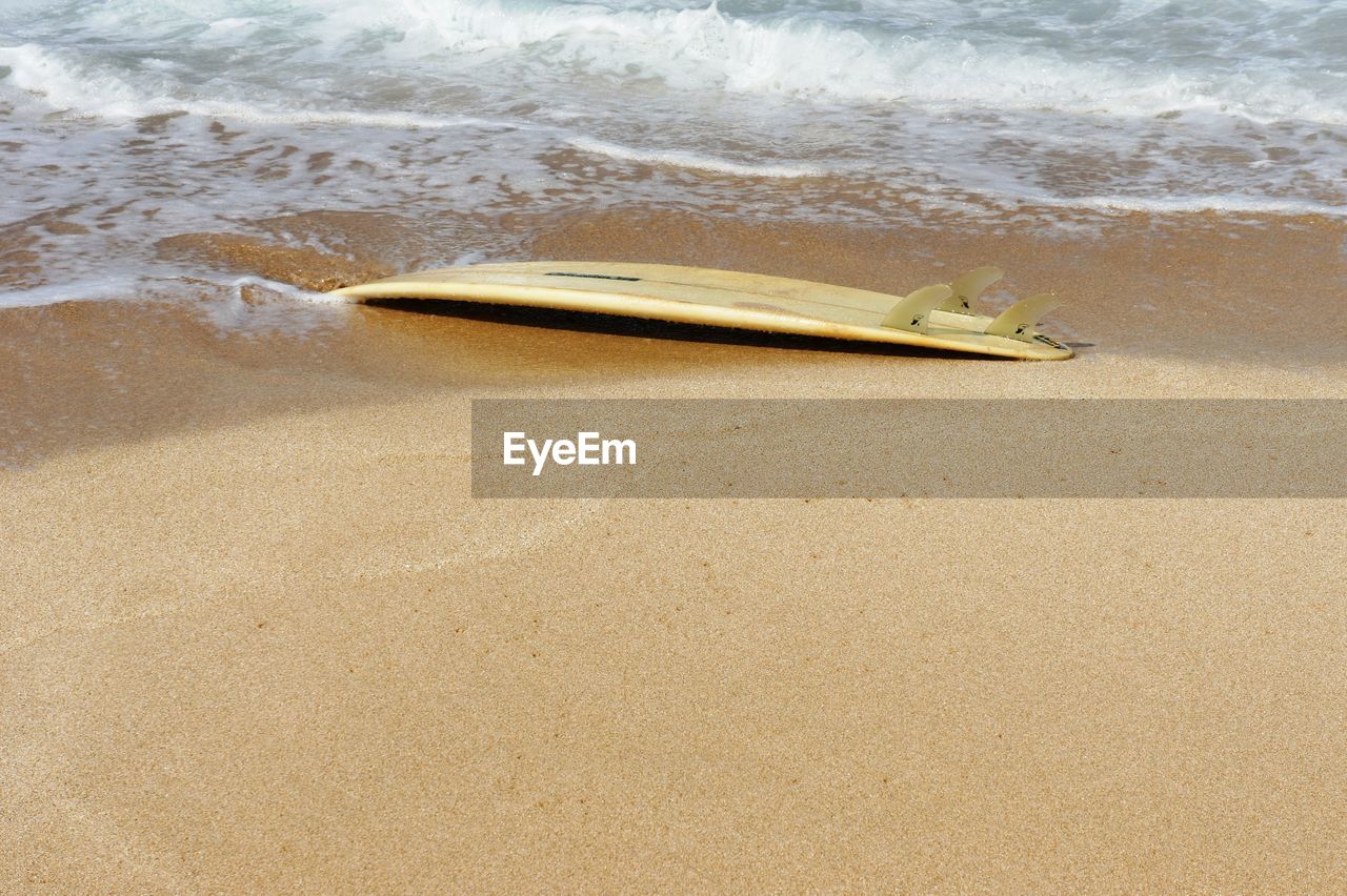 CLOSE-UP OF WAVES ON BEACH