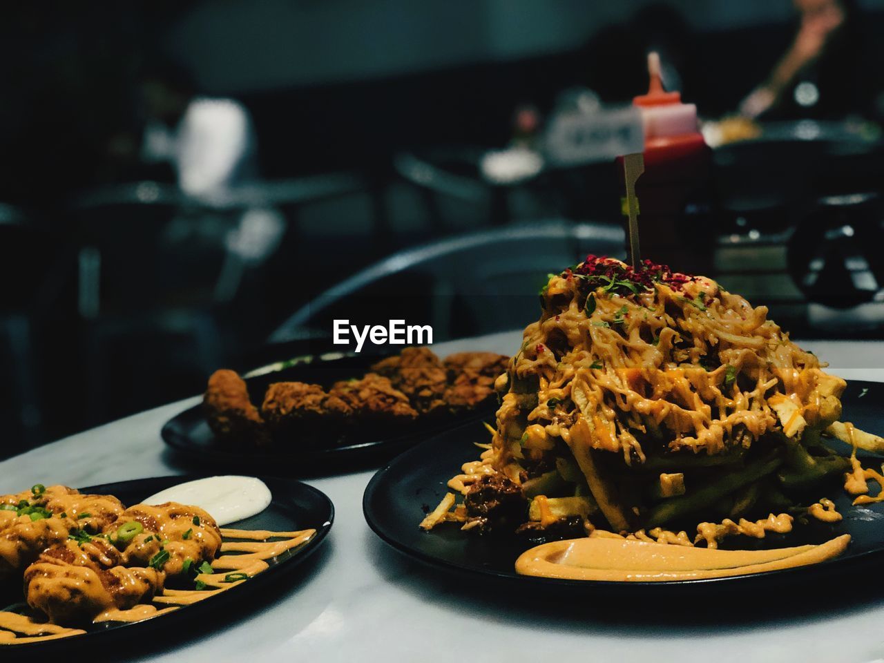 Close-up of food served in plate