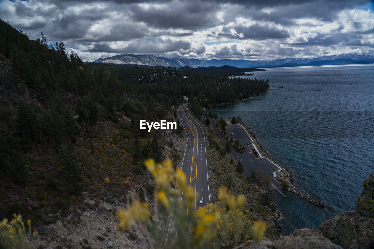 Upper view from the main road of south lake tahoe