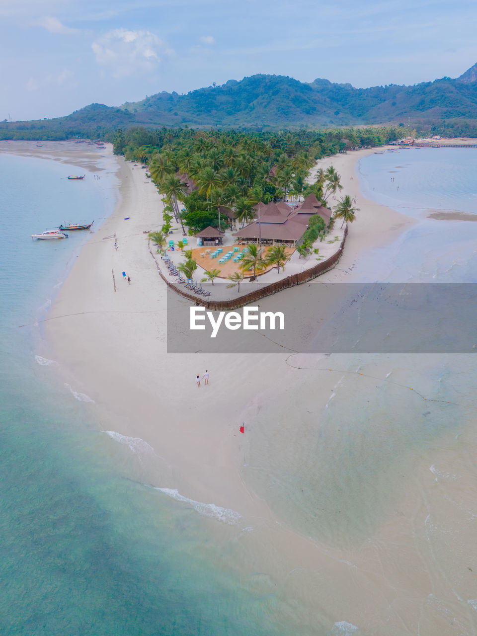 high angle view of beach