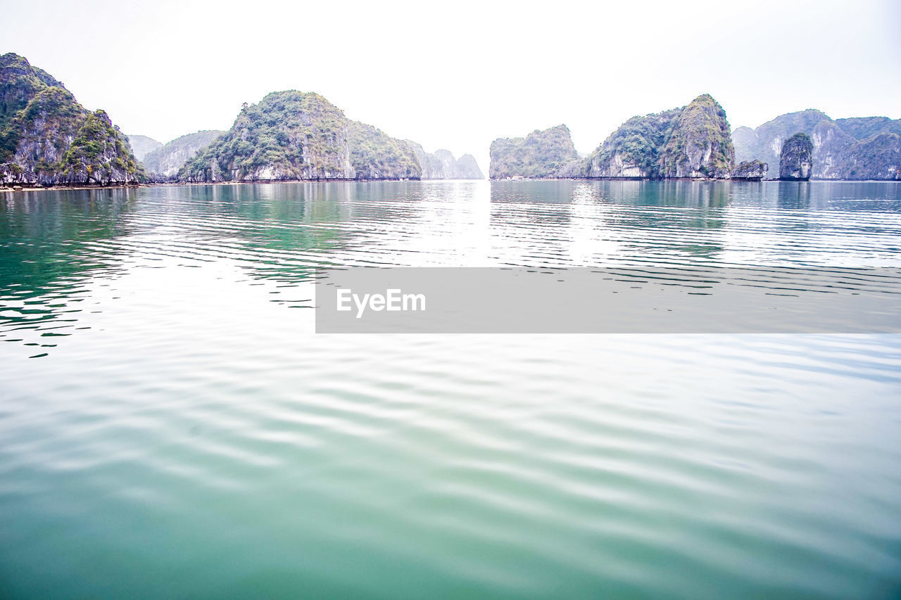 LAKE AGAINST CLEAR SKY