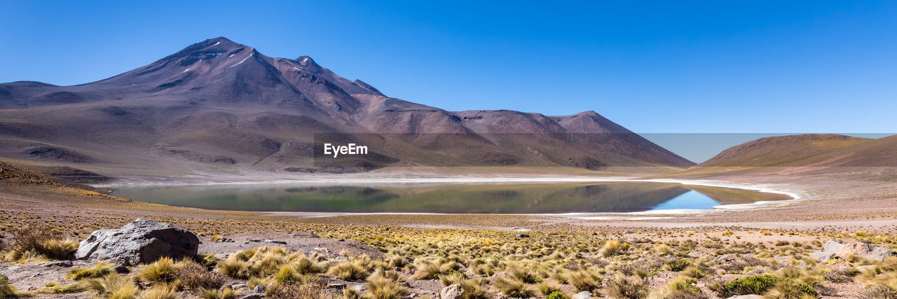 SCENIC VIEW OF MOUNTAINS AGAINST CLEAR SKY