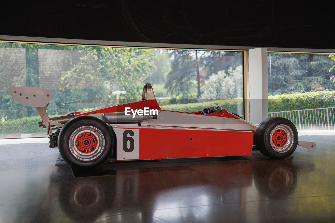 White italian formula three car dallara f380 from the 1980s.