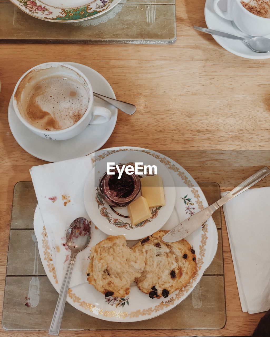 CUP OF COFFEE ON TABLE