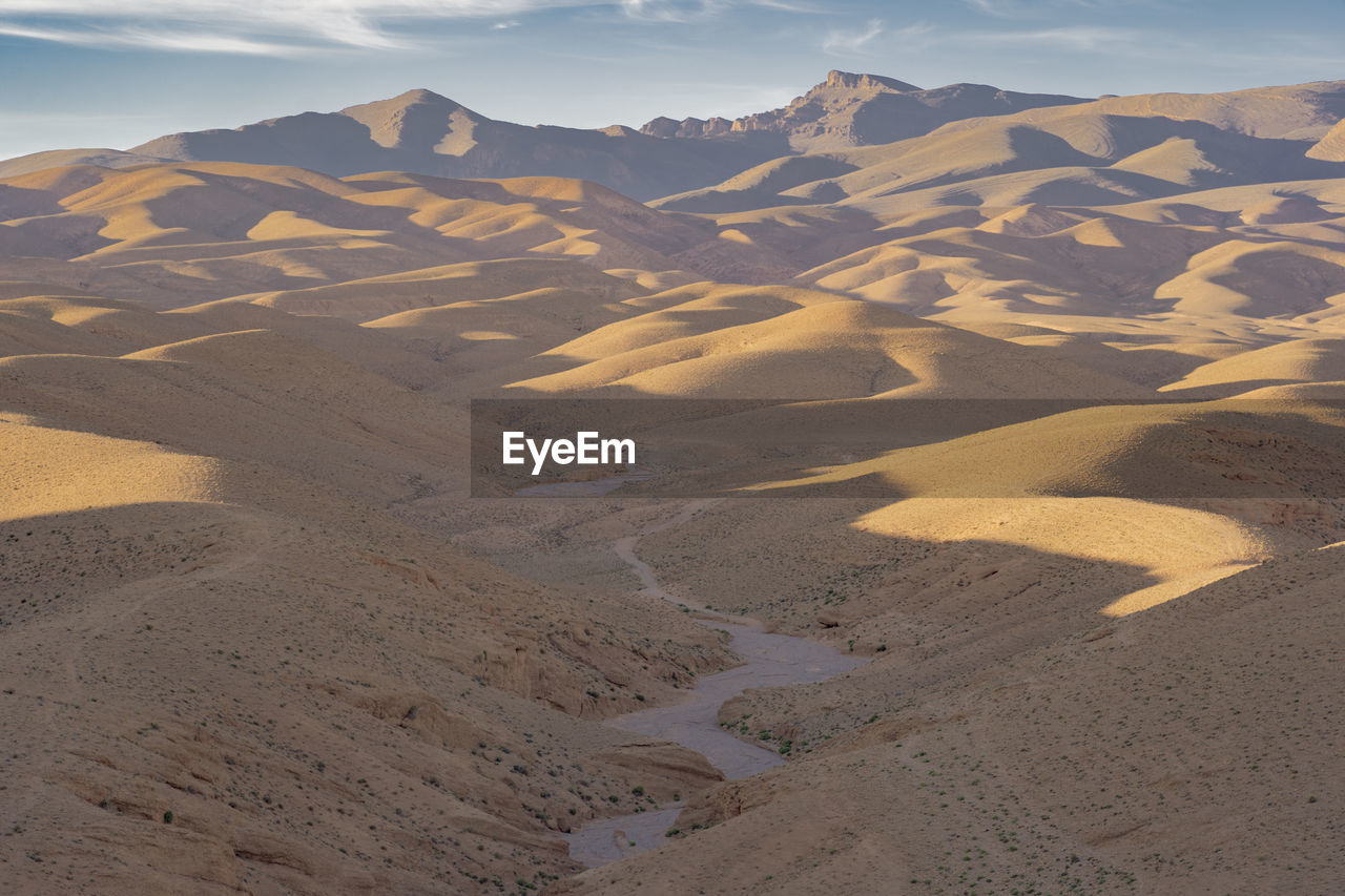 Aerial view of desert