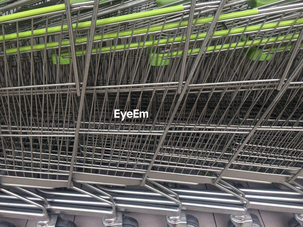 Full frame shot of shopping carts