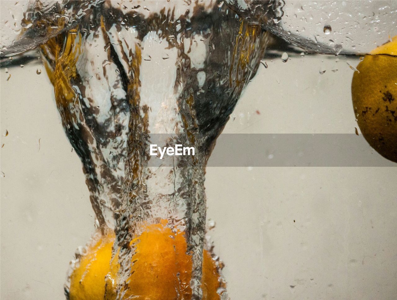 Close-up of fruits in water