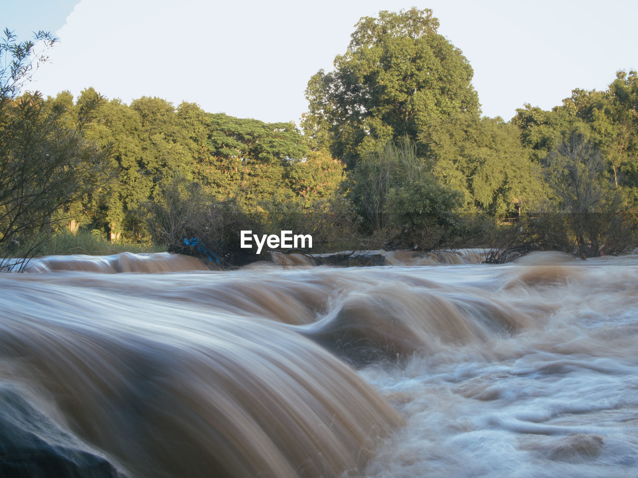 SCENIC VIEW OF STREAM FLOWING IN FOREST