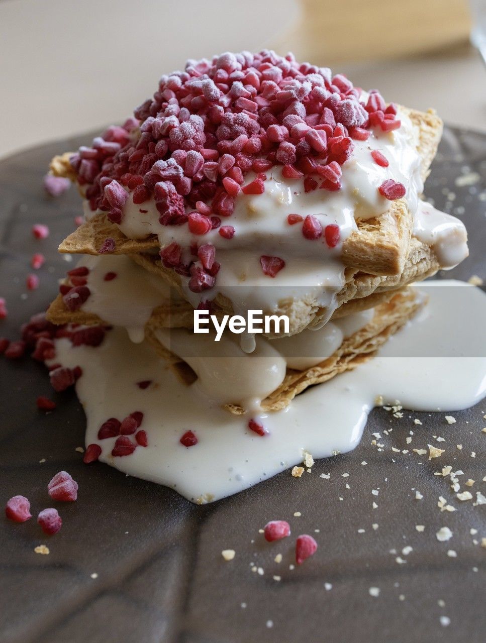Close-up of dessert in plate