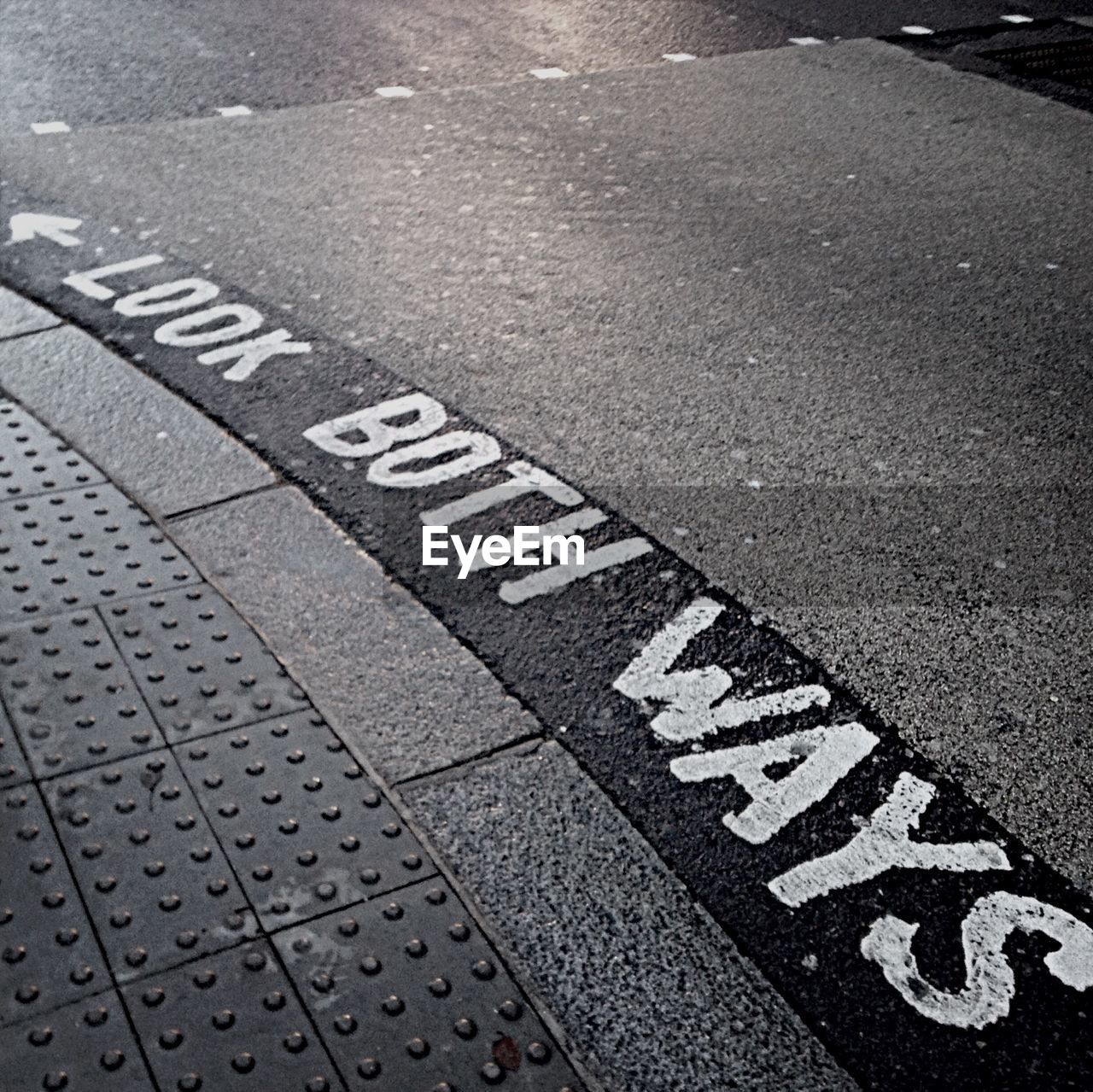 Text written on walkway