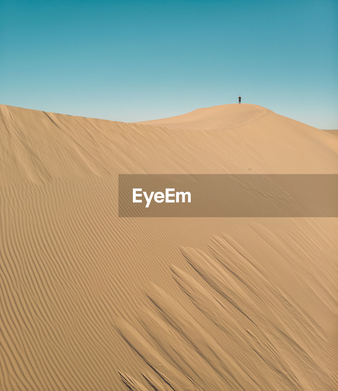 Scenic view of desert against clear sky