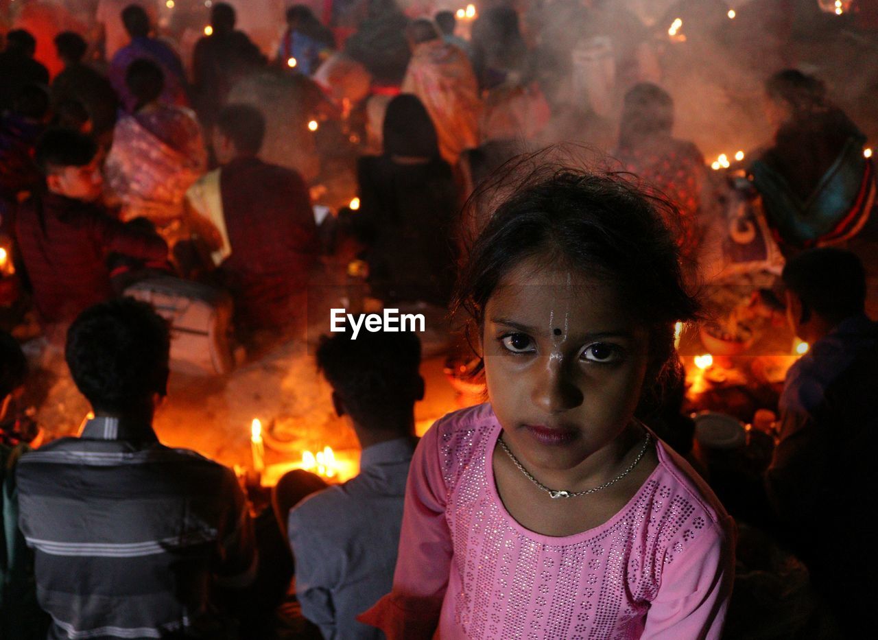 A girl at rakher upobash barodi lokhnath brahmachari ashram