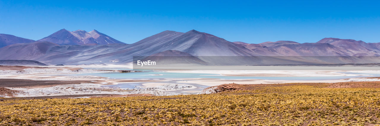 SCENIC VIEW OF LANDSCAPE AND MOUNTAINS AGAINST SKY