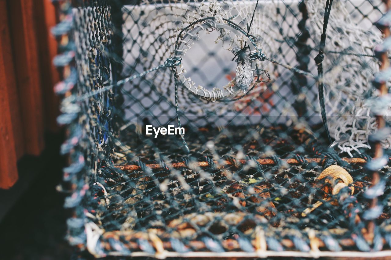 Full frame shot of fishing nets