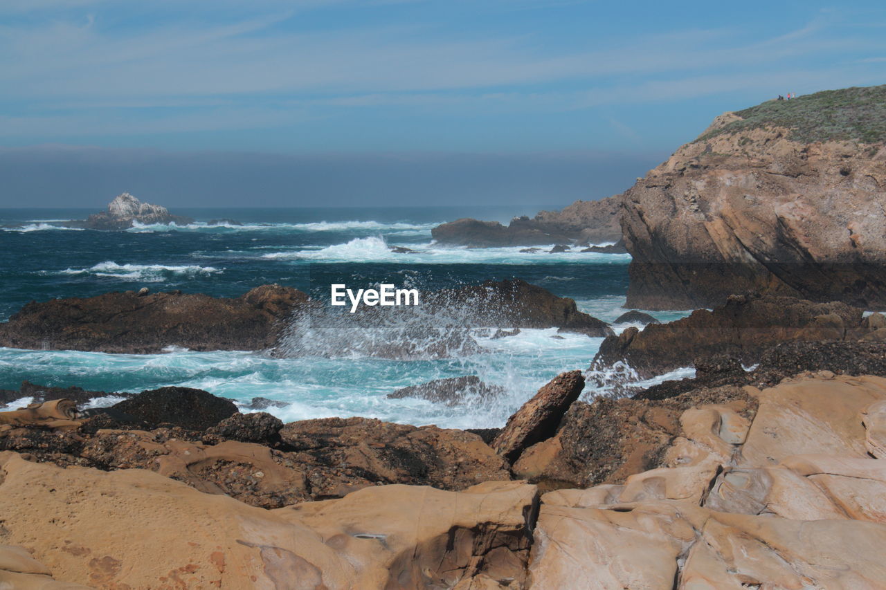 Rock formations at seaside