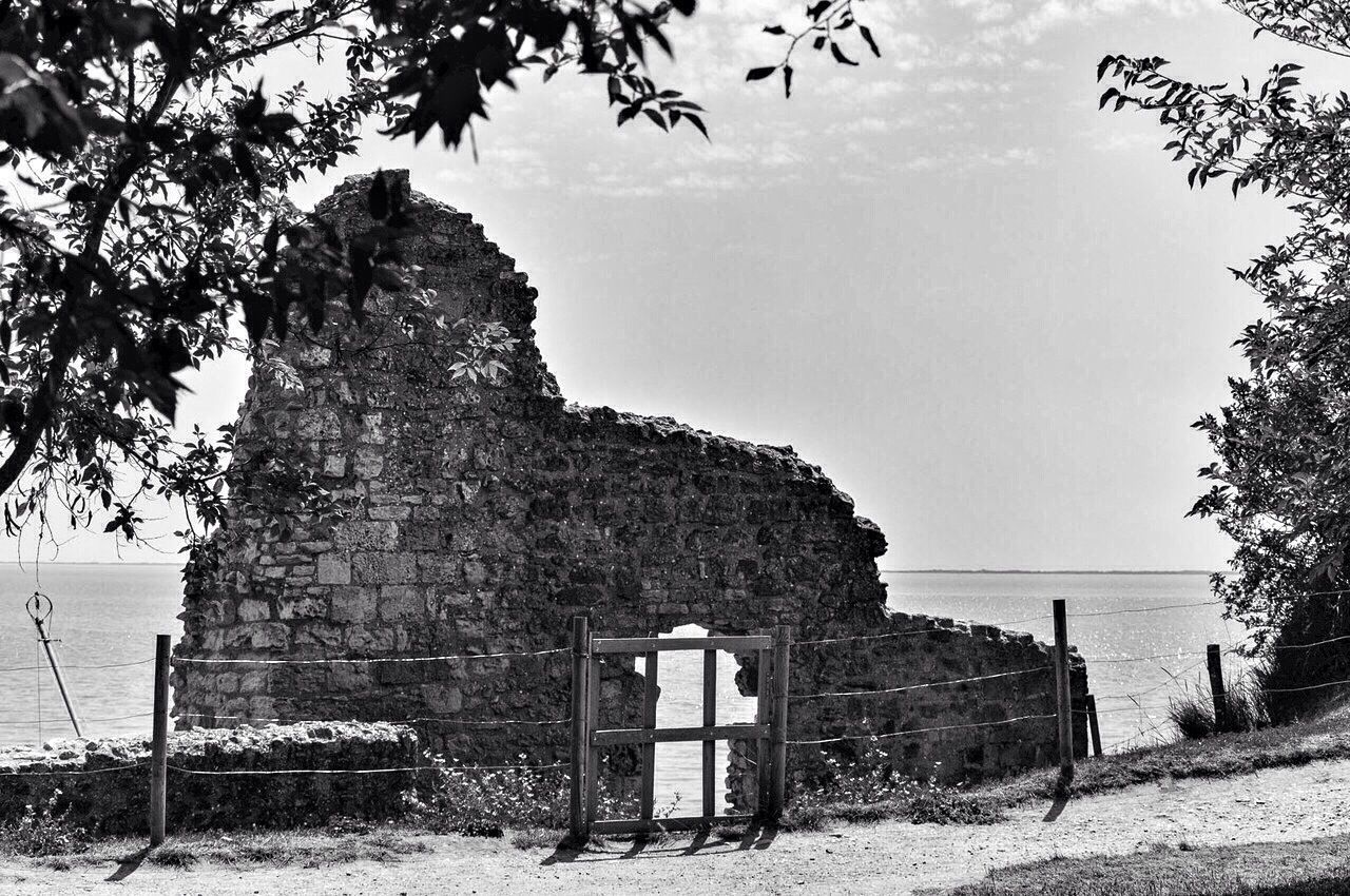 OLD RUIN AGAINST SKY