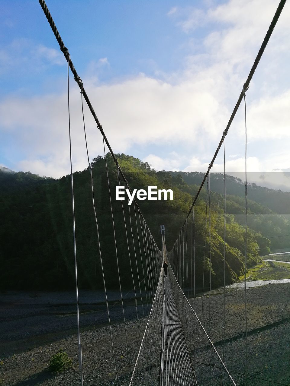 SUSPENSION BRIDGE AGAINST SKY