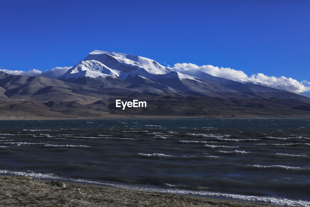 View of river and mountains