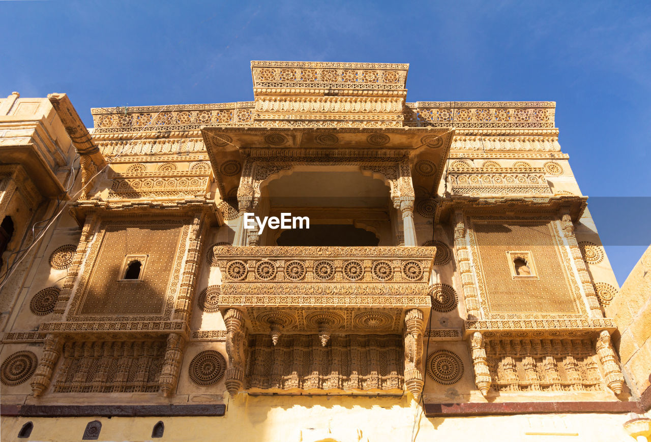 Low angle view of historical building against sky