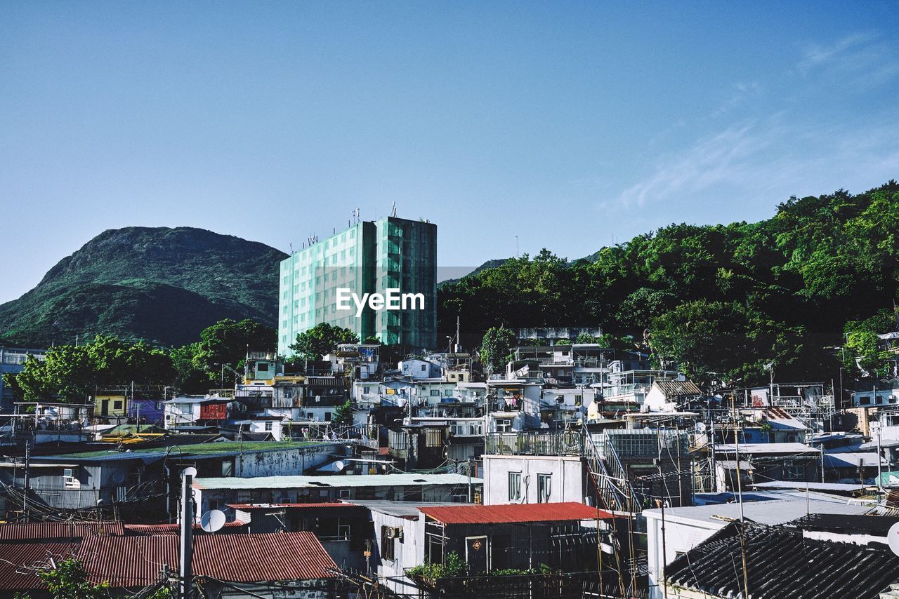 VIEW OF CITYSCAPE AGAINST CLEAR SKY